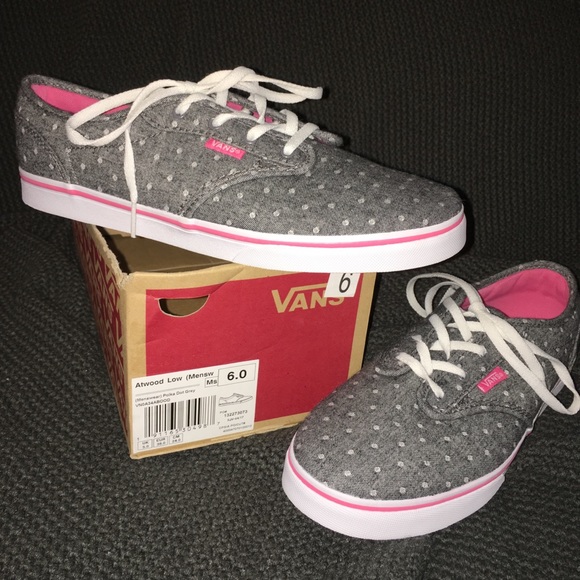 Vans Other - NWB Vans Atwood Low Polka Dot Grey missy sneakers